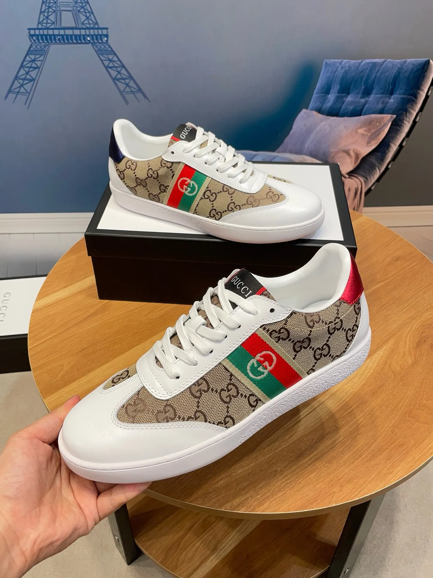 Men's clothing and shoes: 380💰New styles are here again! [Gucci Sports Men's Shoes] Gucci fashionable casual men's shoes 🇨🇳Original 1:1 mold, new model debuts first 💯Not high-profile but avant-garde, simple, low-key and fashionable, super versatile style 🌿Made of original cowhide with cloth ➕Sheepskin lining🎋The version is comfortable on the feet, first-class workmanship 🍍Size 38-44, (customized 45)